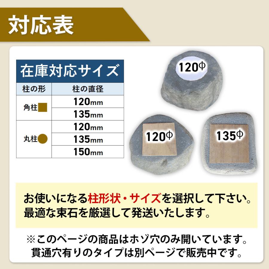 自然石 束石 川玉石 沓石 ホゾ穴のみタイプ 柱石 日本 国産 建築 自然石 束石 川玉石 沓石 ホゾ穴のみタイプ 柱石 日本 国産 建築