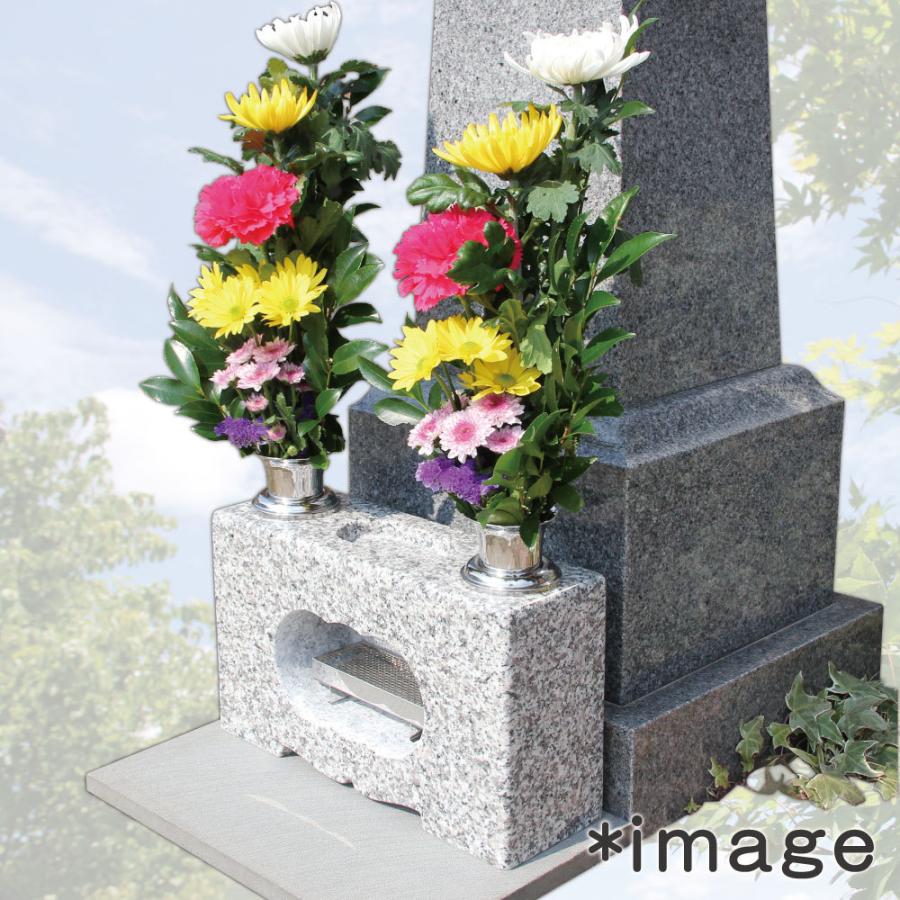 お墓用】 花立・香炉一体型 高級白御影石製 ステンレスの花筒 お墓用】 花立・香炉一体型 高級白御影石製 ステンレスの花筒