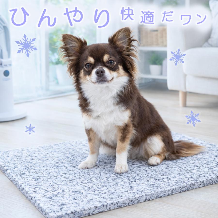 天然石 ひんやりマット 40×30cm 冷たい 洗える 丈夫 ペット 犬 猫