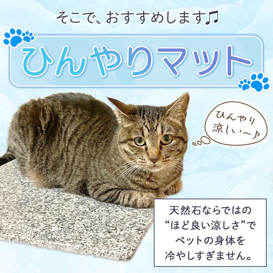 ひんやりマット 40×40cm 2枚入 冷たい 洗える 天然石 ペット 犬