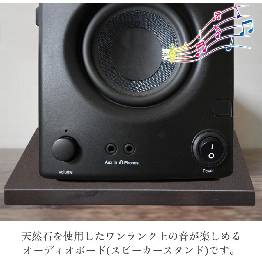 オーディオボード・スピーカースタンド 黒 40×40×2.5cm 1枚入り
