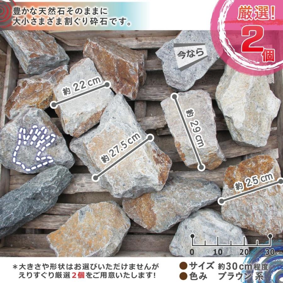 庭石 自然石 国産 天然石 みかも石2個入り B0CLY58ZYD : 石材のこと 