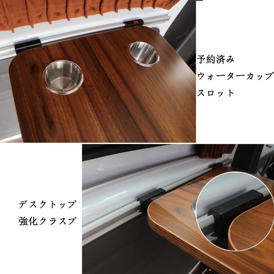 RV折りたたみ式ダイニングテーブル固定クリップと水ガラススロット付き、モデルT264ポータブルリムーバブルテーブルレッグRVアクセサリー