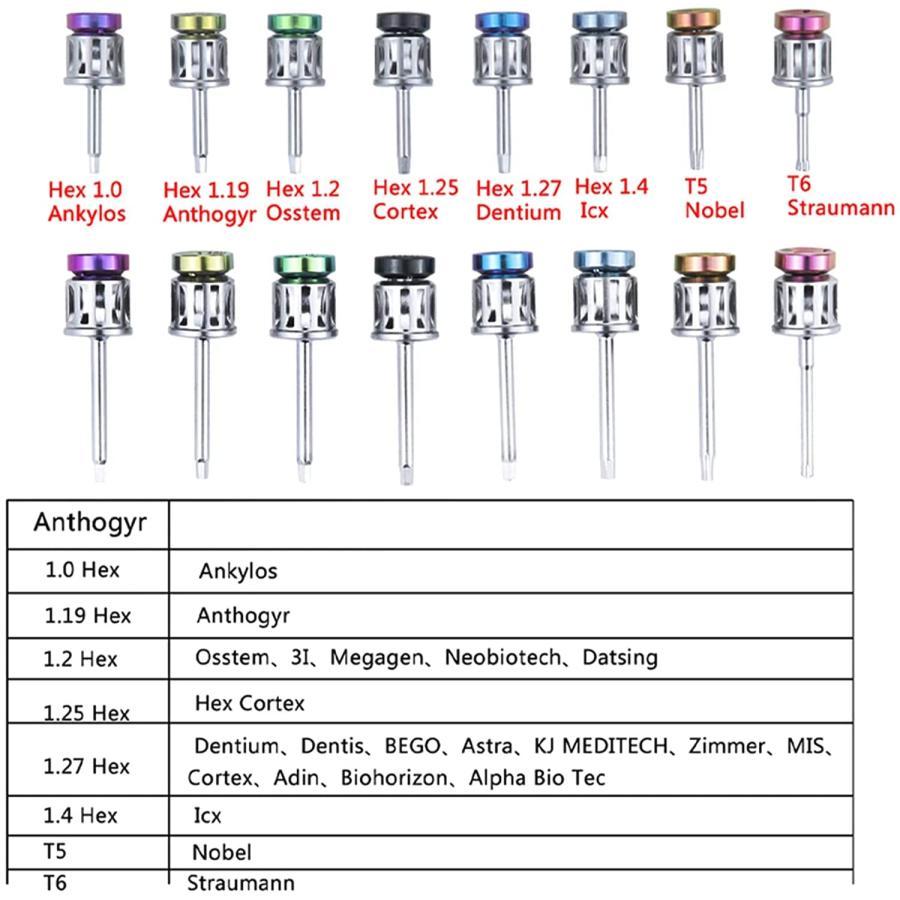 ユニバーサル インプラント スクリュード ライバー マイクロスクリュードライバー 義~歯~植~栽 アバットメント キット トルクレンチ 16個 セット｜stsyoten-store｜03