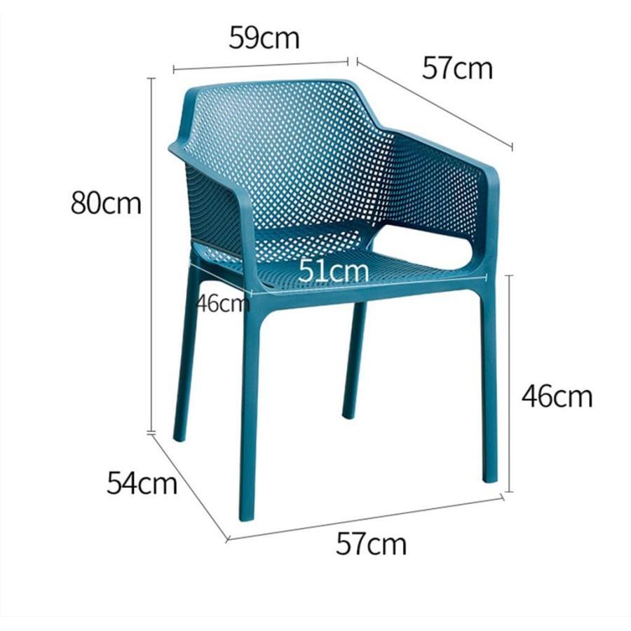 ガーデンチェア アームチェア 北欧 ダイニングチェア アウトドアチェア 積み重ね可能な ガーデンチェア 軽量で持ち運び簡単 多機能チェア おしゃれ プラスチック｜stsyoten-store｜02