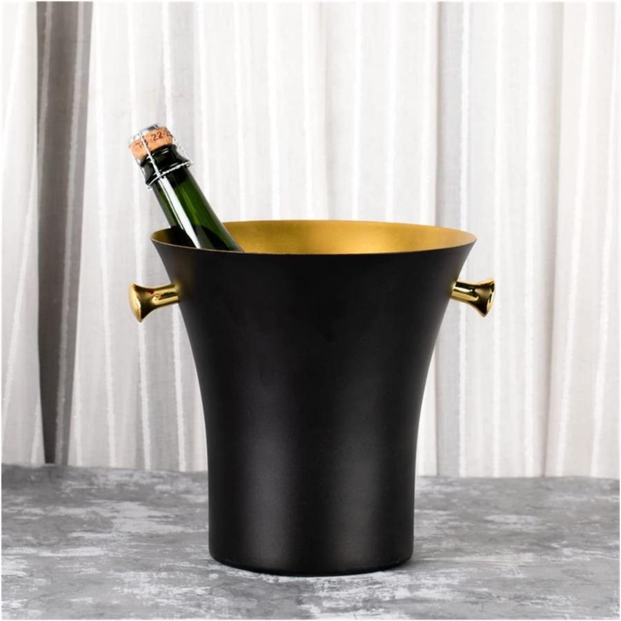 アイスバケット ユニークな形のステンレススチールシャンパンバケツ家庭用アイスバケツバーKTVアイスワインクーラーアイスロングラストホームバー