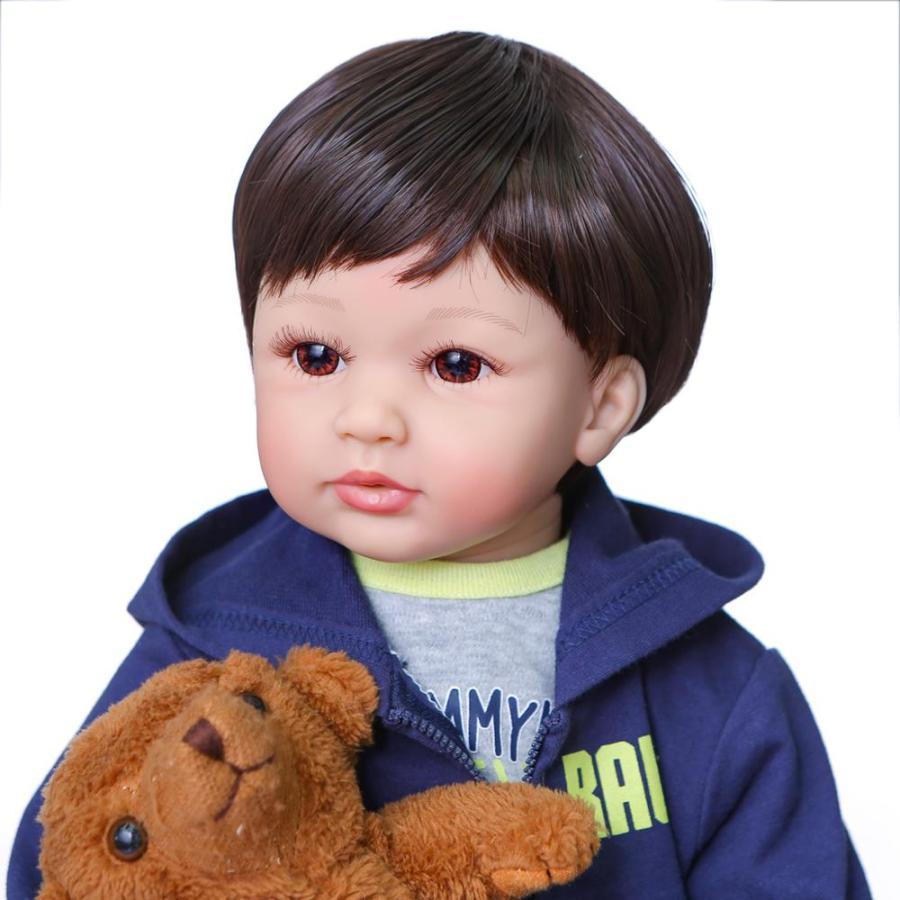 リボーンドール 人形 赤ちゃん 男の子 ソフトシリコーン ２種類の目と髪色 リアル 抱き人形 かわいい Reborn Doll 60cm｜stsyoten-store｜07