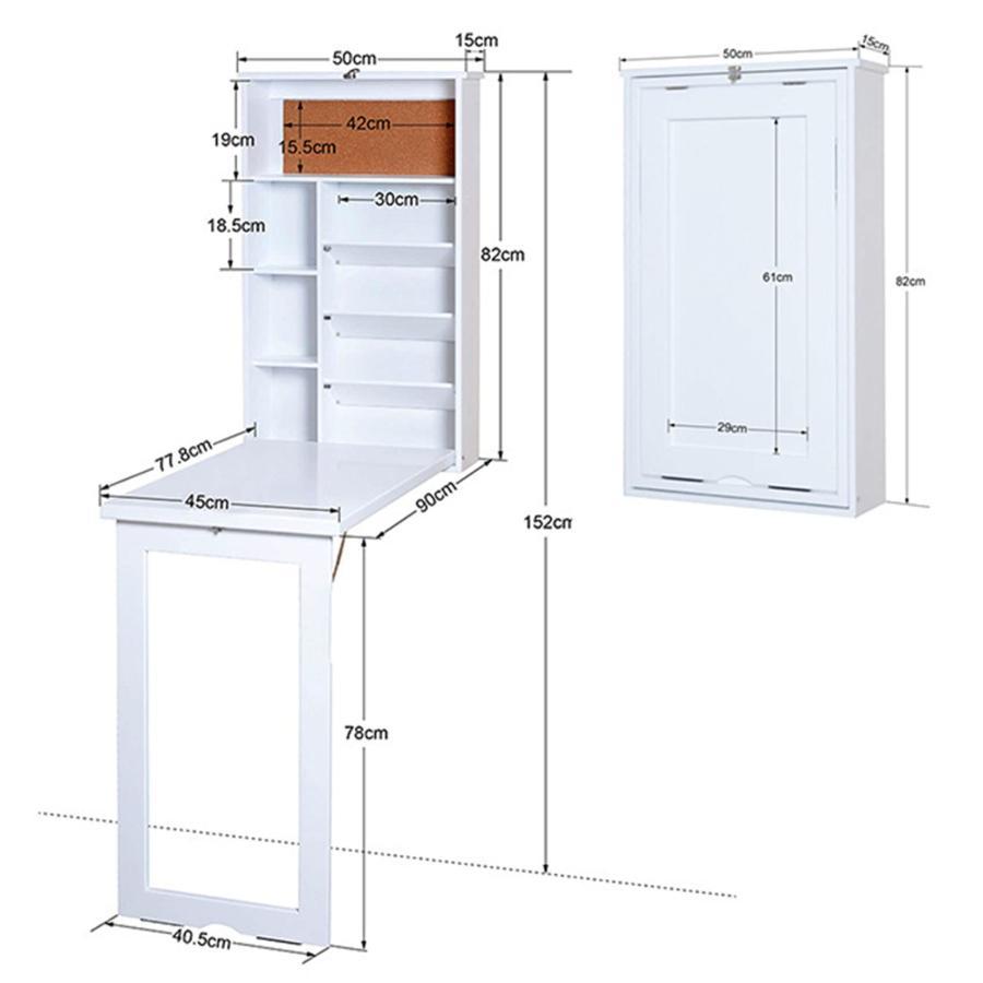 壁掛け 折りたたみ テーブル 木製 収納棚 多機能 省スペース キッチンテーブル 壁掛けウォールテーブル、コンピューターデスク、キッチン、ダイニングルーム、ダ｜stsyoten-store｜03