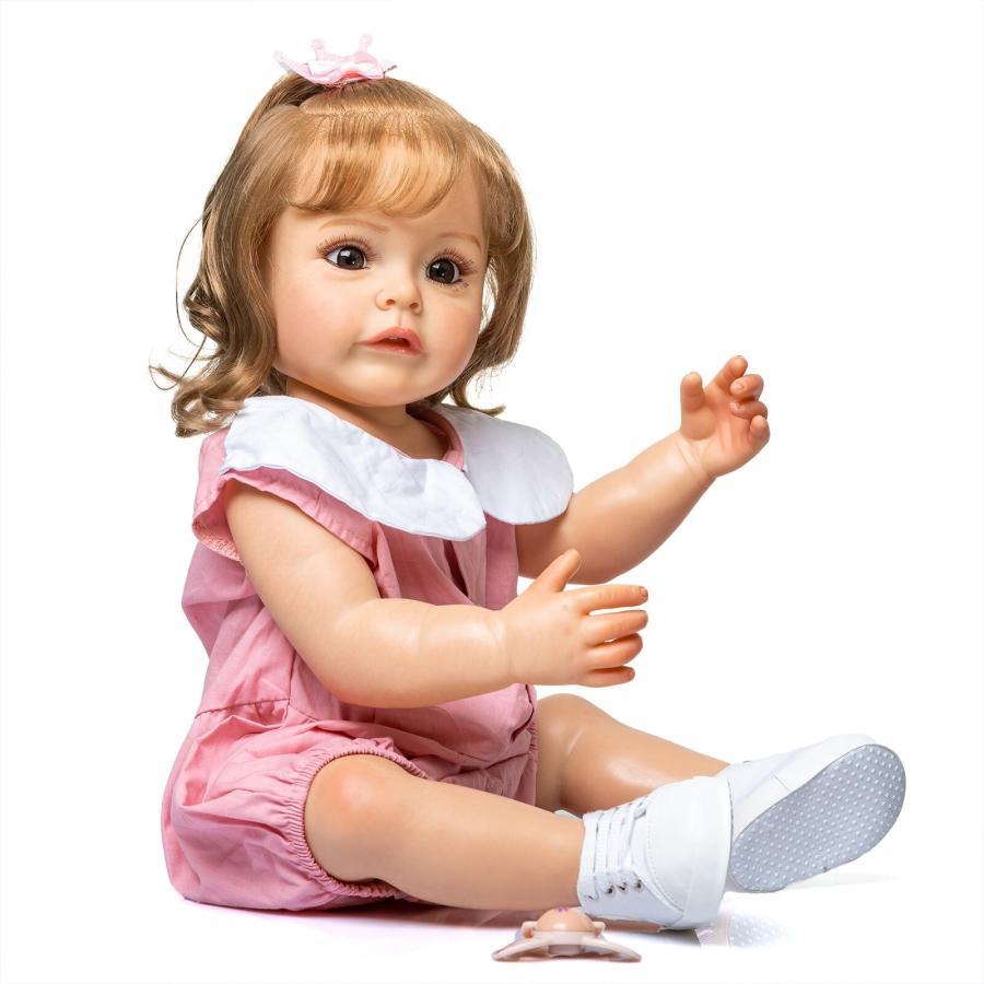 リボーンドール 人形 赤ちゃん シリコーン リアル 女の子 可愛い 衣装付き 抱き人形 ベビー ビニール プリンセス 56センチ Reborn Doll