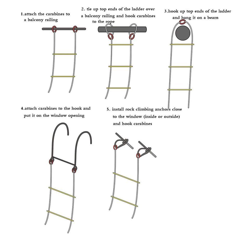 避難はしご 窓のはしご非常階段2-6階建ての家、緊急登山ロープのはしご、屋内または屋外のプレイセット、ツリーハウス、遊び場｜stsyoten-store｜07
