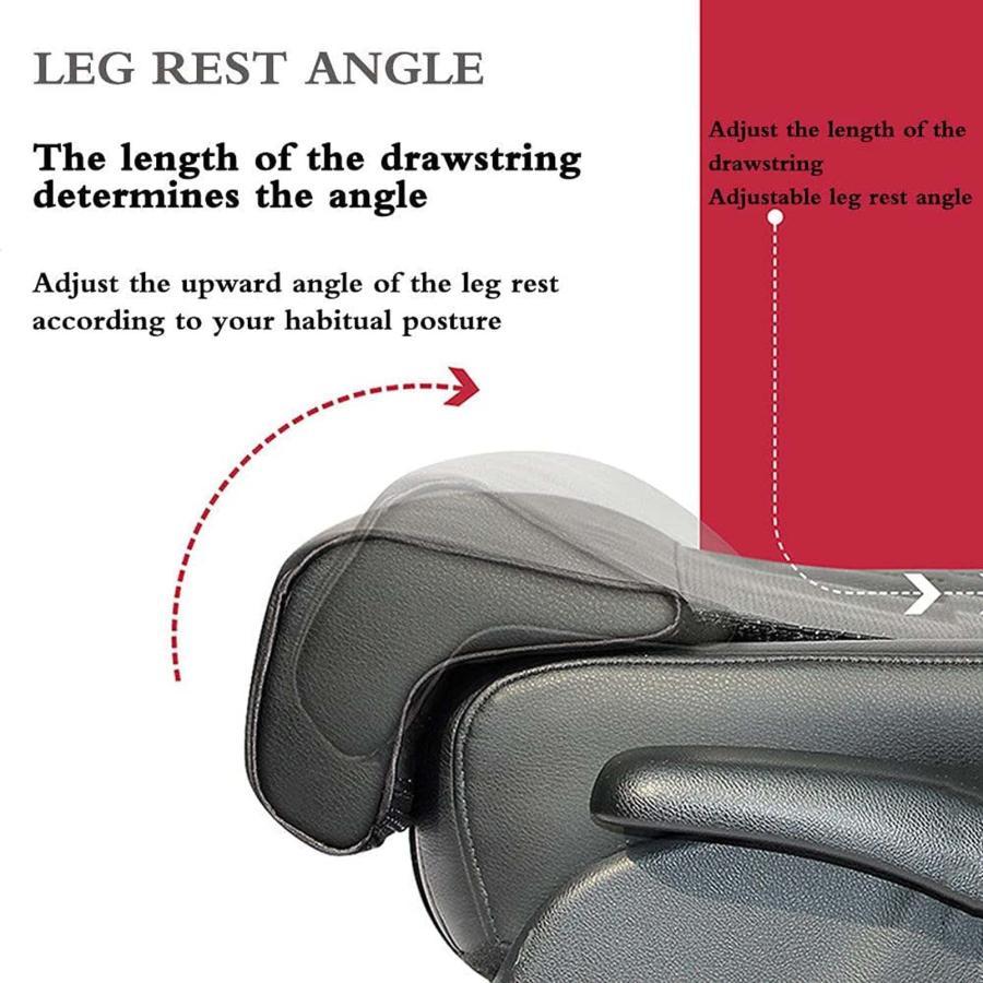 カーレッグサポートエクステンションパッド、カーシートエクステンダー、カーバスで使用される腿サポートエクステンションレッグクッション電車オフィス