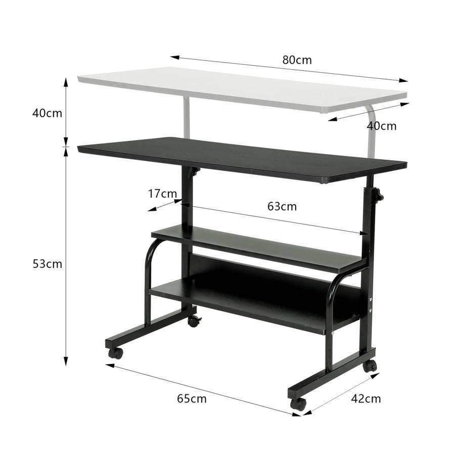 テーブル サイドテーブル おしゃれ 昇降式テーブル ベッドサイドテーブル デスク 机 pcデスク パソコンデスク てーぶる 作業台 勉強机 仕事 介護用ベッドテーブ｜stsyoten-store｜07