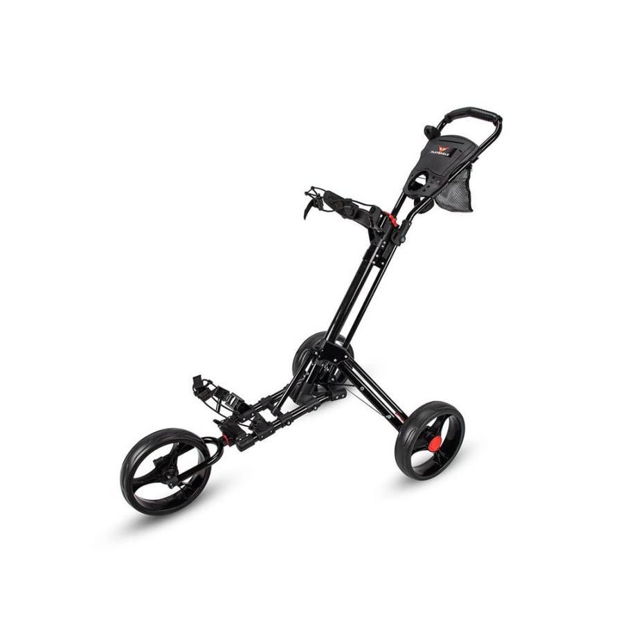 ゴルフカートプッシュプルゴルフカート 折り畳み式カート アルミ合金製 ハンドブレーキとドリンクホルダー付き 開閉が簡単 練習収納 手引きゴルフ
