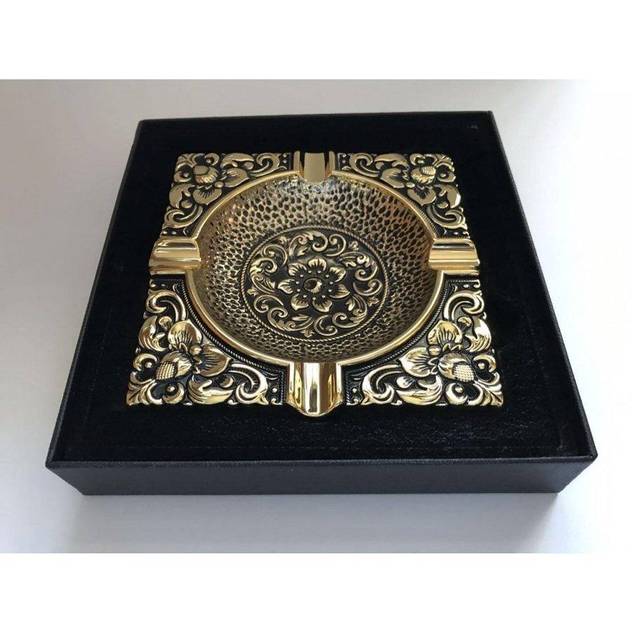 ヘビーアーマー オイルライター 灰皿セット (角皿) ゴールド 重厚仕上げ |  | 03