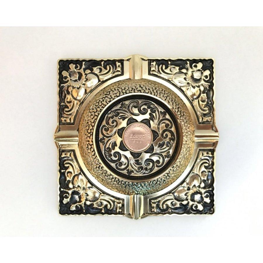 ヘビーアーマー オイルライター 灰皿セット (角皿) ゴールド 重厚仕上げ |  | 05