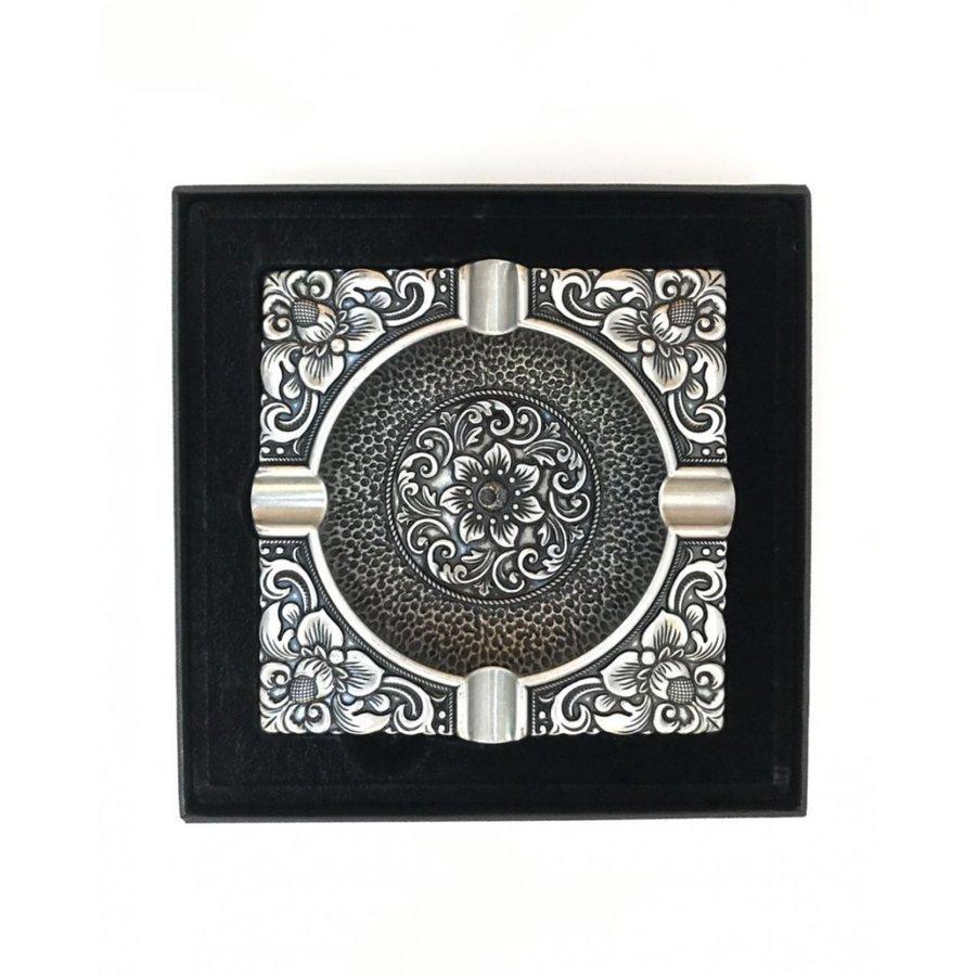 ヘビーアーマー オイルライター 灰皿セット (角皿) シルバー 重厚仕上げ |  | 03