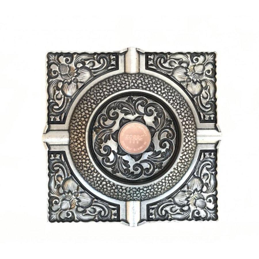 ヘビーアーマー オイルライター 灰皿セット (角皿) シルバー 重厚仕上げ |  | 05