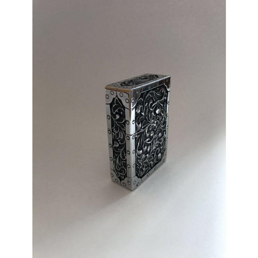 ヘビーアーマー オイルライター 灰皿セット (角皿) シルバー 重厚仕上げ |  | 06