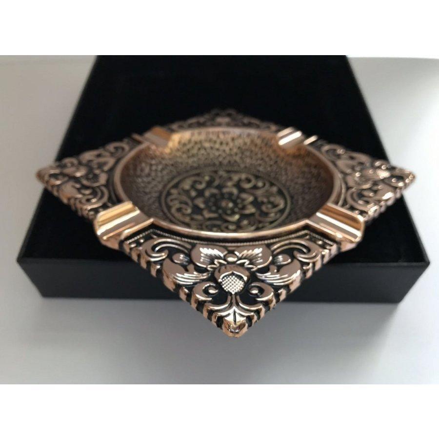 ヘビーアーマー オイルライター 灰皿セット (角皿) ローズゴールド 重厚仕上げ |  | 02