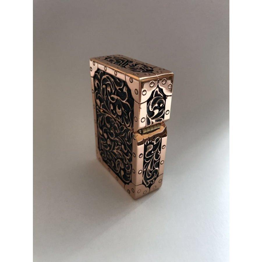 ヘビーアーマー オイルライター 灰皿セット (角皿) ローズゴールド 重厚仕上げ |  | 07