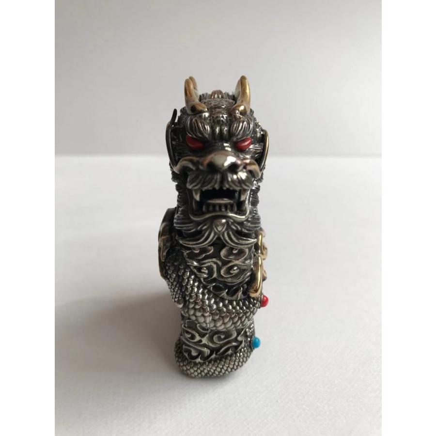 Dragon　ドラゴン 龍 オイルライター インサイドユニット ZIPPO フルメタルジャケット　チベットシルバー | ZIPPO | 01