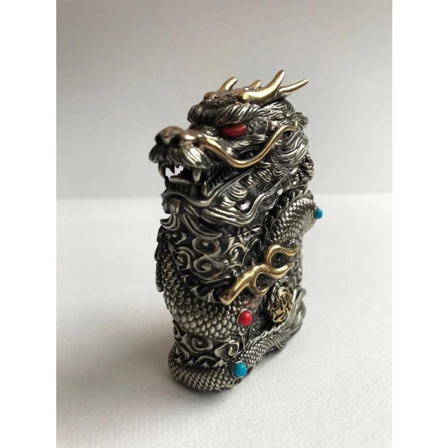 Dragon　ドラゴン 龍 オイルライター インサイドユニット ZIPPO フルメタルジャケット　チベットシルバー | ZIPPO | 02