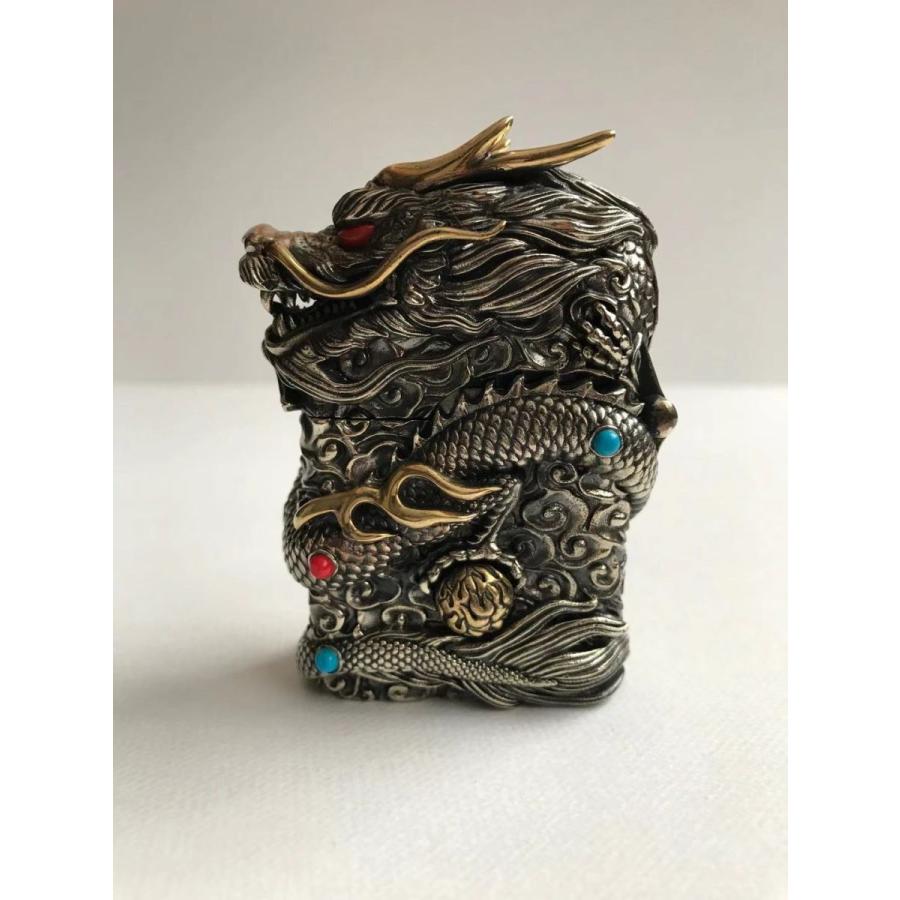 Dragon　ドラゴン 龍 オイルライター インサイドユニット ZIPPO フルメタルジャケット　チベットシルバー | ZIPPO | 03