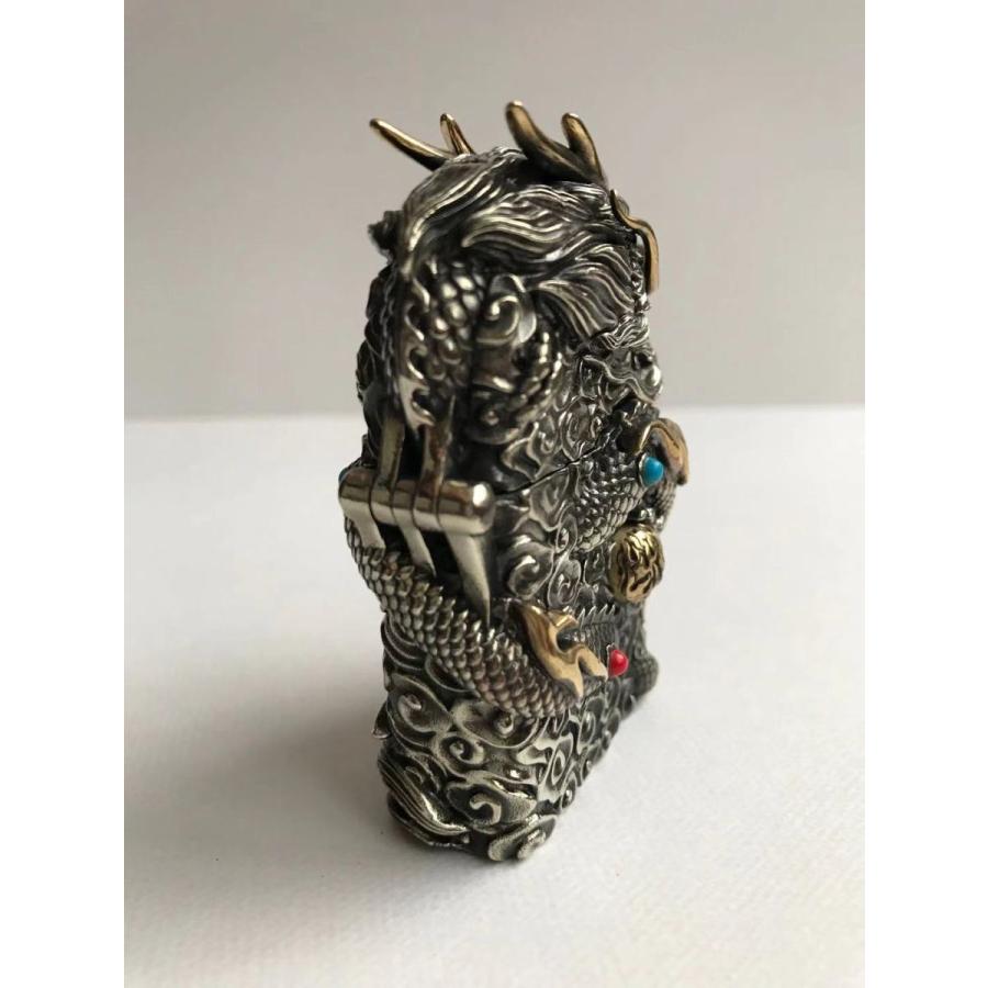 Dragon　ドラゴン 龍 オイルライター インサイドユニット ZIPPO フルメタルジャケット　チベットシルバー | ZIPPO | 05