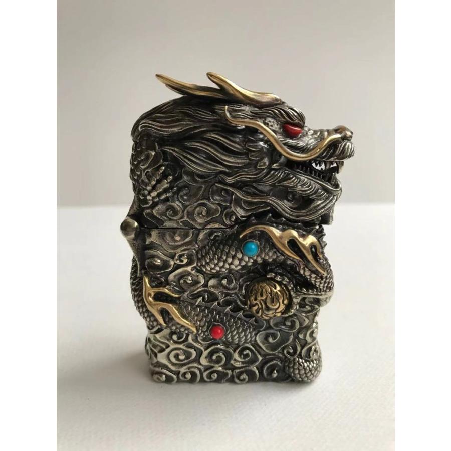 Dragon　ドラゴン 龍 オイルライター インサイドユニット ZIPPO フルメタルジャケット　チベットシルバー | ZIPPO | 06