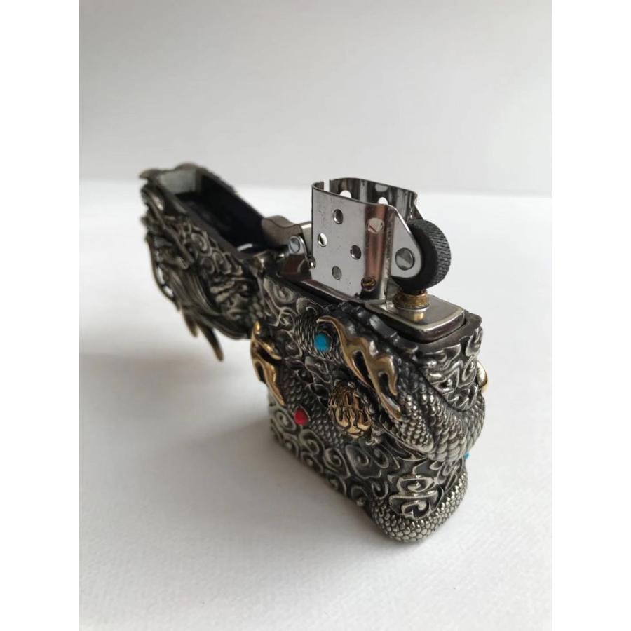 Dragon　ドラゴン 龍 オイルライター インサイドユニット ZIPPO フルメタルジャケット　チベットシルバー | ZIPPO | 07
