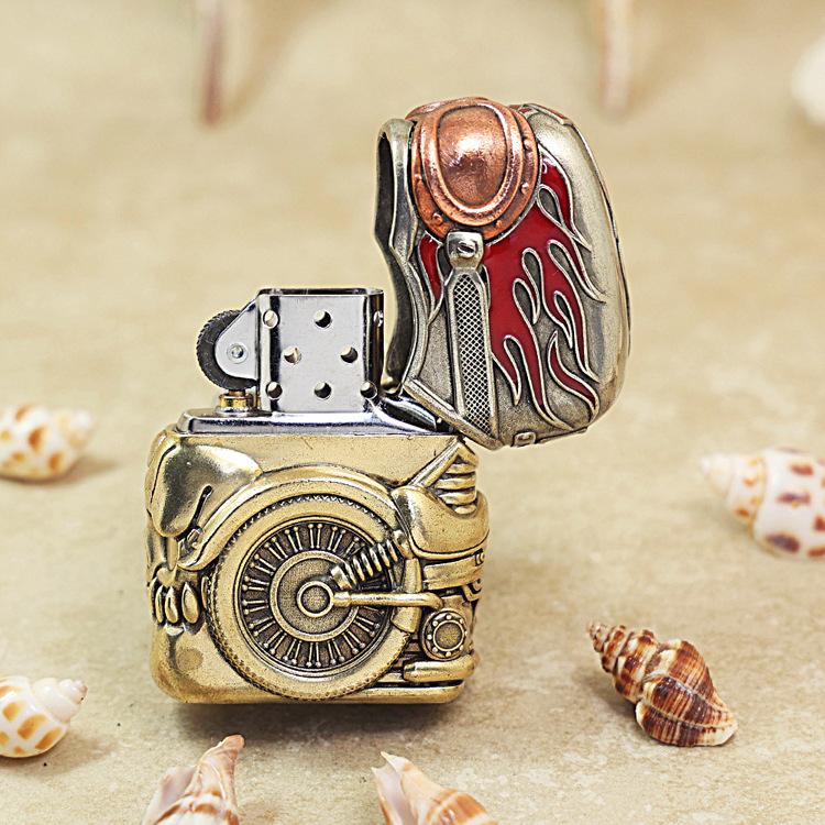 ヘビーアーマー スカルライダー ファイアーパターン オイルライター | ZIPPO | 01