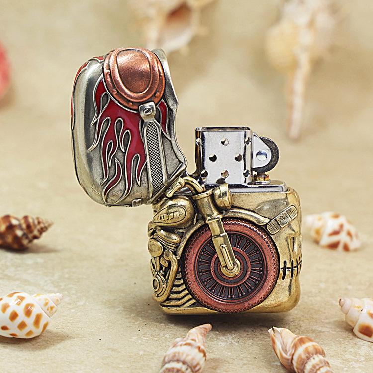 ヘビーアーマー スカルライダー ファイアーパターン オイルライター | ZIPPO | 03