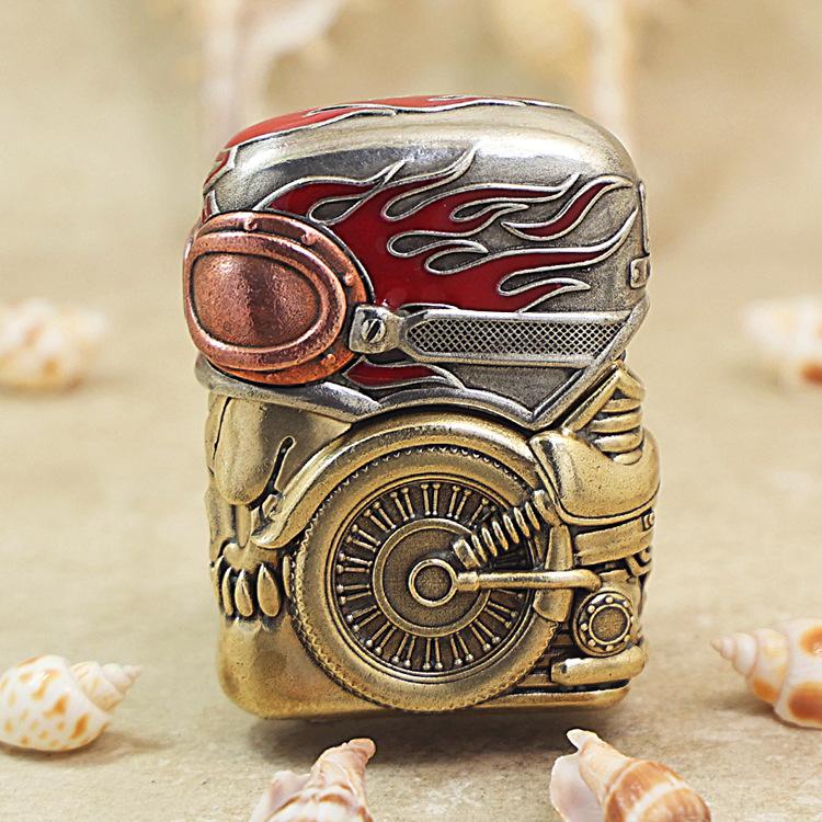 ヘビーアーマー スカルライダー ファイアーパターン オイルライター | ZIPPO | 05