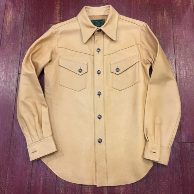 Pherrow's（フェローズ） ディアスキン レザーウエスタンシャツ