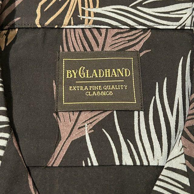 極美 24SS GLADHAND ピーコック羽ペン総柄 長袖シャツ オレンジ L BY GLADHAND GLAD HAND バイ グラッド ハンド PEACOCK QUILL - L