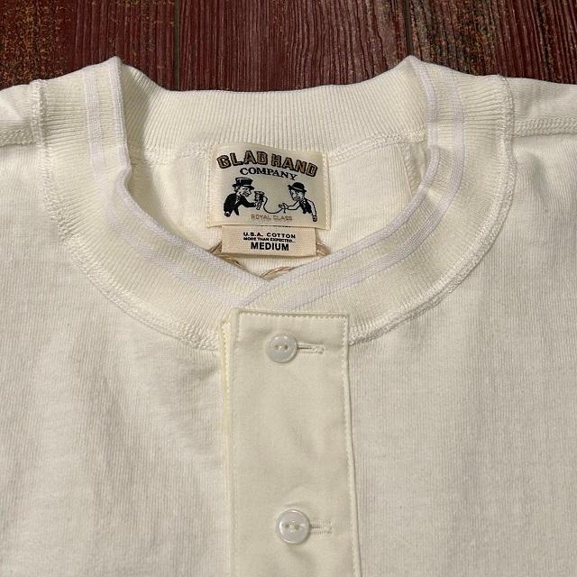 GLAD HAND（グラッドハンド） ロイヤルヘンリーネックTシャツ R-03 [R