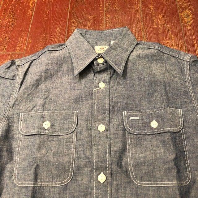 SUGAR CANE シュガーケーン 半袖シャンブレーワークシャツ