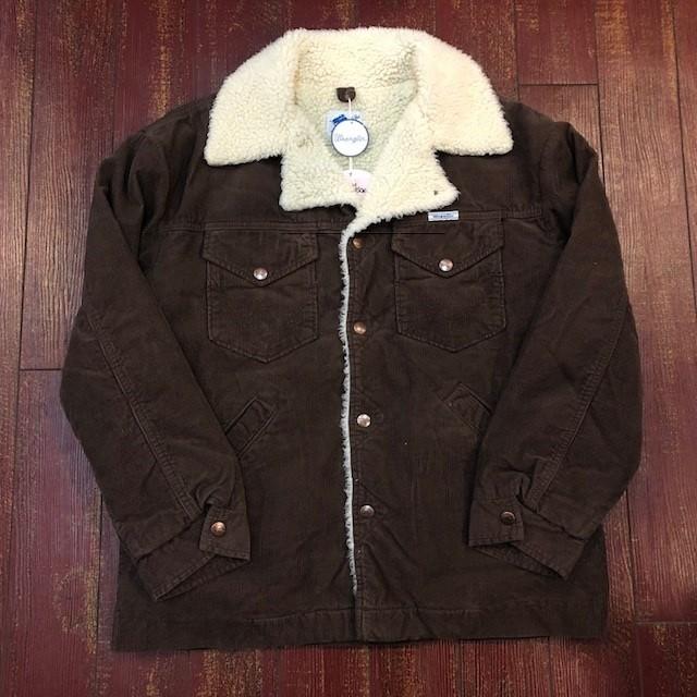 WRANGLER ラングラー ランチコート フェイクムートン 裏地ボア XL 茶 Wrangler（ラングラー） コート ジャケット コーデュロイ ボアランチ