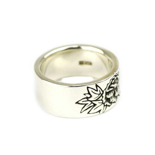 SIGNET RING シルバー925 真鍮無垢 コーラルレッド 11号 SIGNET RING シルバー925 真鍮無垢 コーラルレッド 11号