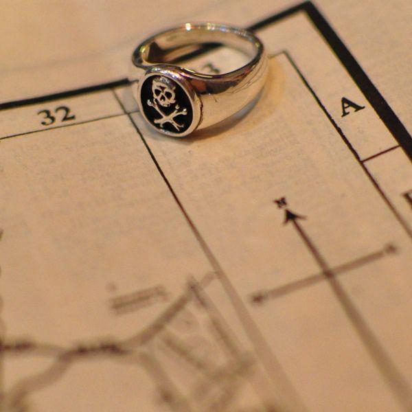 スカル 髑髏 シルバーリング ドクロ指輪 メンズ レディース : 工房壱