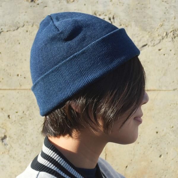 藍染め ニットキャップ メンズ レディース インディゴ 紺色 帽子