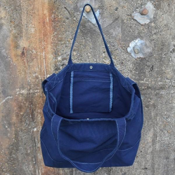 藍染め 2WAYバッグ トートバッグ ショルダーバッグ キャンバス : 工房 
