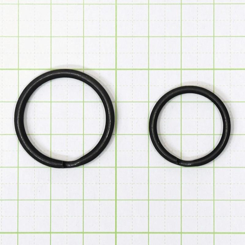 真鍮 二重キーリング マットブラック 艶消し黒 5個セット キーホルダー