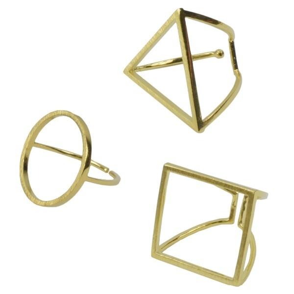 真鍮 丸 三角 四角 リング サークル トライアングル スクエア ゴールド プレゼント ギフト Brass004 工房壱yahoo 店 通販 Yahoo ショッピング