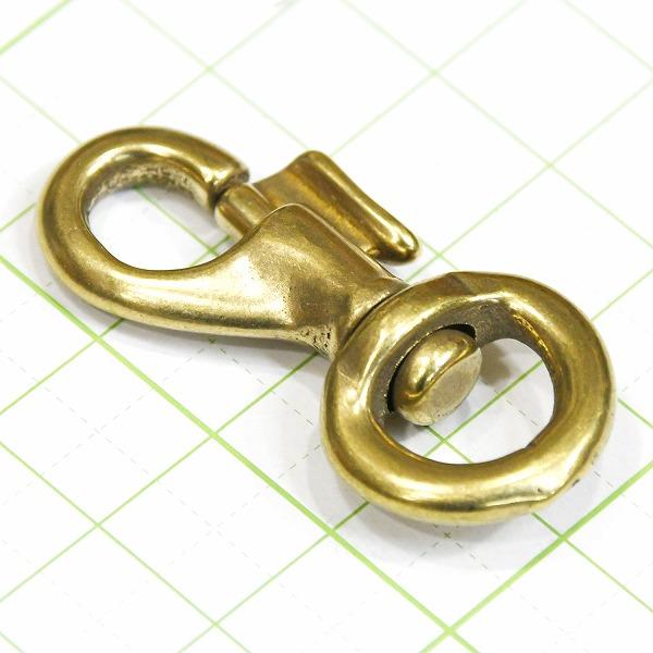 真鍮 鉄砲ナスカン 小 ナスカン キーホルダー パーツ 無垢 生地 金色 brass |  | 02