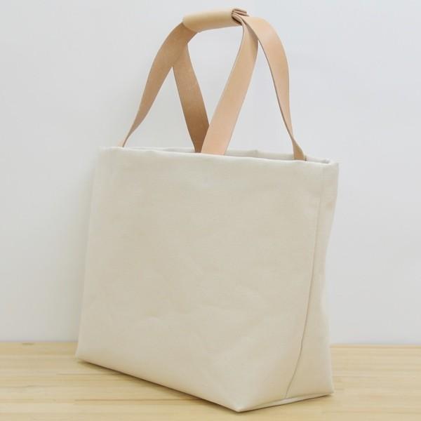 1号帆布 トートバッグ Lサイズ 横長 canvas キャンバス 極厚 ヌメ革