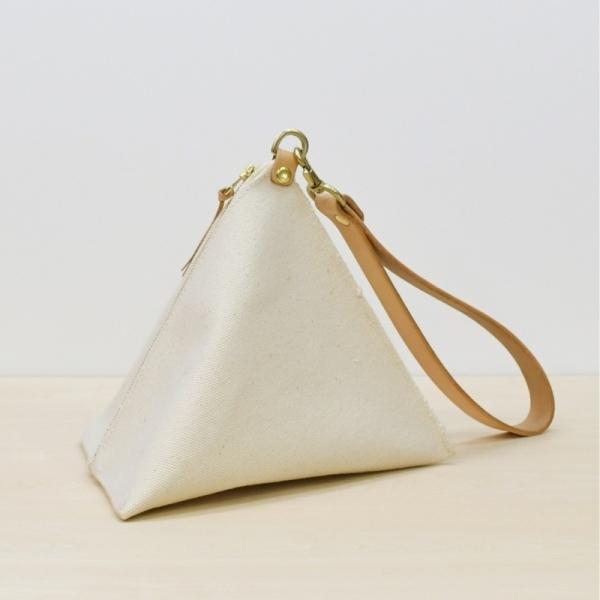 1号帆布 三角錐バッグ ポーチ 小物入れ ハンドバッグ canvas