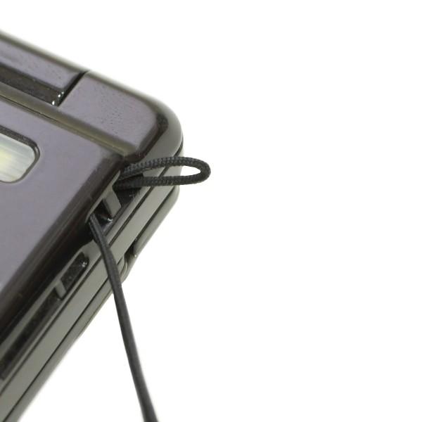 携帯ストラップ ナイロン コード 10ｍ 紐 ナイロン芯入り 0.8mm 松葉紐 黒 ストラップ 丸紐 10m巻
