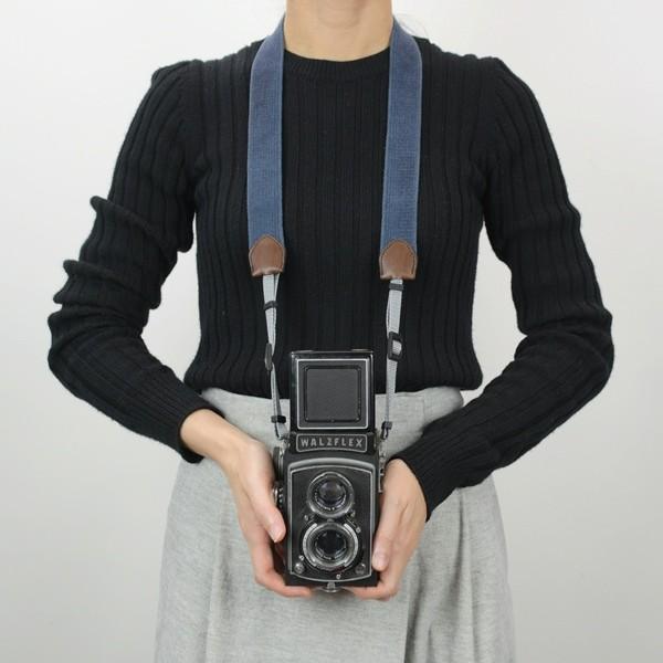 ヴィンテージ カメラストラップ 30mm 名入れ 刻印 ヌメ革 コットン 綿 ３サイズ セミオーダー オーダーメイド プレゼント ギフト |  | 05