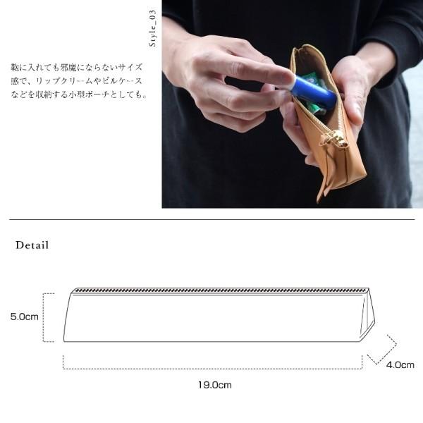 名入れ ヌメ革 ジッパー ペンケース 筆箱 メガネケース シンプル 刻印付き ポーチ レザー 小物入れ 眼鏡ケース 薄手 柔らかい |  | 11